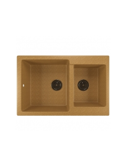 Мойка из искусственного мрамора MIXLINE ML-GM30 двухчашевая 500*770*200мм