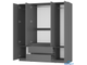ШКАФ 4-Х СТВОРЧАТЫЙ СИМПЛ ШК-13 (графит) 1602*1900*514