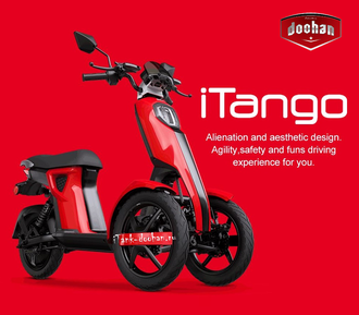 Электрический скутер Трицикл Doohan iTango HO-1200W Красный.
