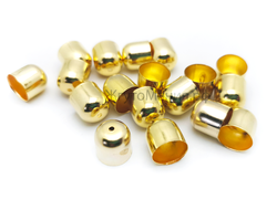 Концевики для жгута на 15 бисерин , диаметр 11,5мм, цвет золото