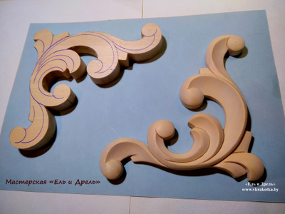 Резной уголок для мебели