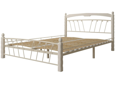 Кровать Муза 1 1,6*2,0 белая/ножки белые ш*в*д 1700х970х2120мм