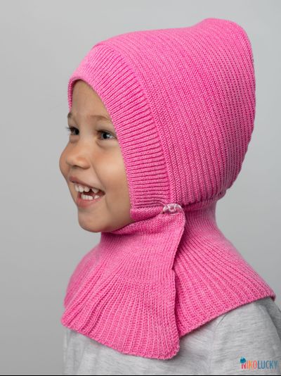 Шапка-шлем 24201-01 х/б подклад, ярко-розовый 40-42