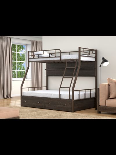 Двухъярусная кровать Раута коричневая