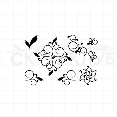 Штамп для скрапбукинга ажурные миниатюры