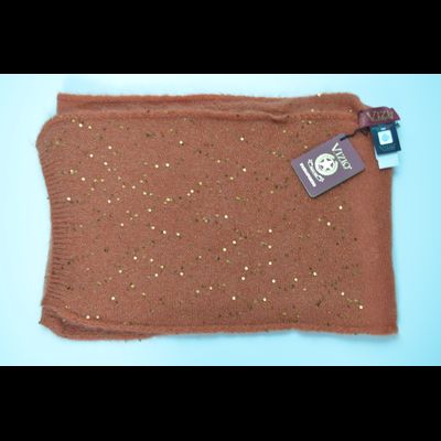 Vizio шарф Италия 1350 вязаный терракотового цвета