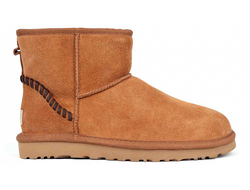 UGG Mens CLASSIC MINI DECO SUEDE BOOT Chestnut