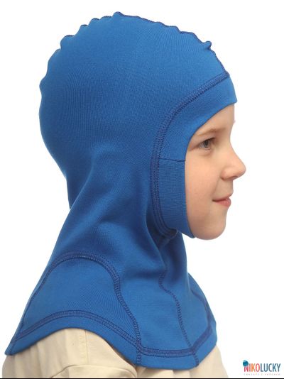 Шапка-шлем 23301-02 95%хлопок 5%лайкра, ярко-синий 54-56