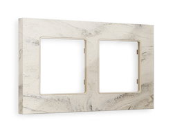 Рамка 2-я Серо-бежевый мрамор, коллекция GRAND - Ambrella Volt - ALFA