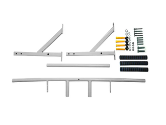 Турник настенный усиленный с рукоятками для узкого хвата, белый