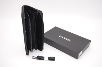 Кошелек женский на молнии CHANEL из натуральной лаковой кожи+ ПОДАРОК (Красный, Черный)