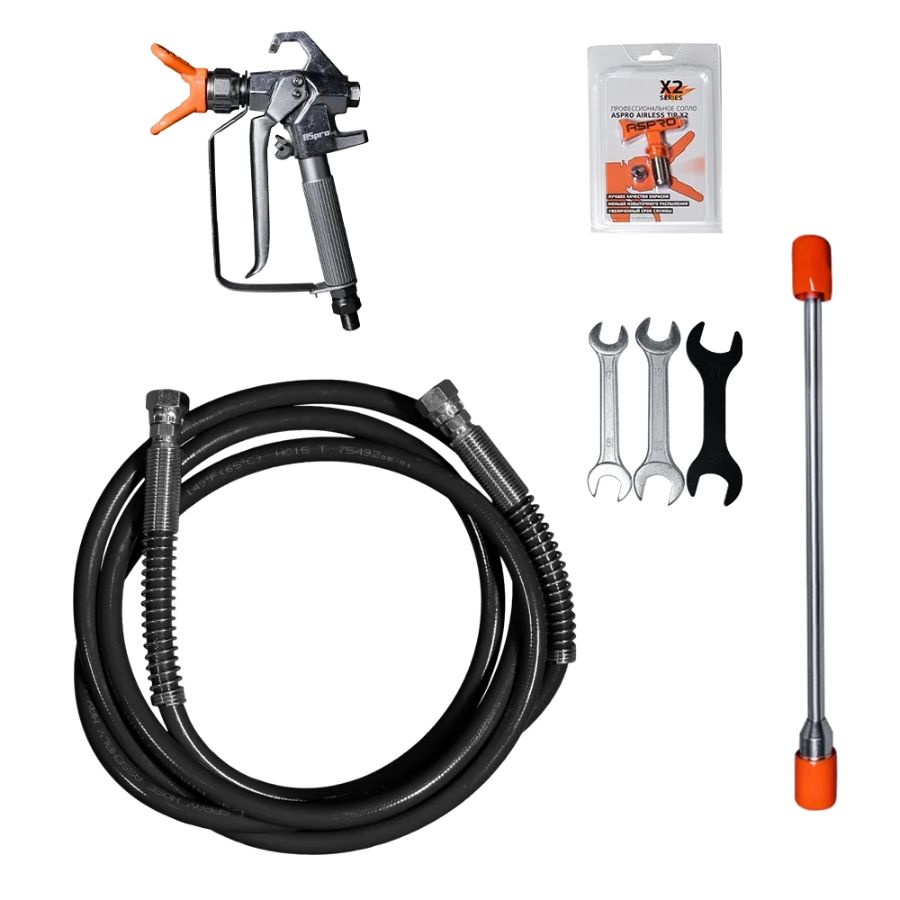 Комплектация - ASPRO JET 1500 краскораспылитель - комплектация аппарата