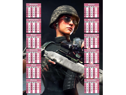 Календарь настенный PlayerUnknown’s Battlegrounds, PUBG, ПУБГ №35