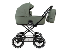 Коляска 2в1 Roan Bass Next Classic d12 2.0 Sage Green / Black / руч.Black
