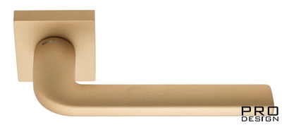 Дверная ручка на квадратном основании Fratelli Cattini "LINEA" 8-KD золото крайола