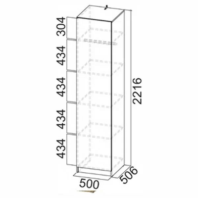 Авиньон пенал Дуб крафт золотой/Графит серый