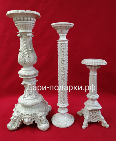 Подсвечник античный 45*20см   1,6 кг   полистоун Россия  1770-013060