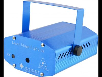 Лазерный проектор, стробоскоп, диско лазер UKC HJ06 6 в 1 c триногой Blue
