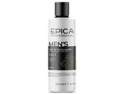 "EPICA Professional" MEN'S 3 in 1 Универсальный мужской шампунь для волос и тела, 250 мл (Эпика)