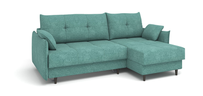 ДВУСПАЛЬНЫЙ РАСКЛАДНОЙ ПРУЖИННЫЙ ДИВАН-КРОВАТЬ КАРОЛИНА С НОЖКАМИ, УГЛОВОЙ, СО СПАЛЬНЫМ МЕСТОМ И МЕХАНИЗМОМ ПАНТОГРАФ, С ПОДУШКАМИ