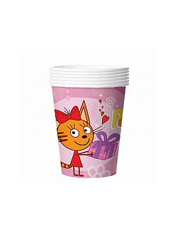 Стакан Три кота  6 шт 200мл