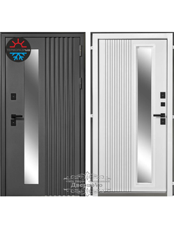 970*2050, ПРАВОЕ ОТКРЫВАНИЕ. ЙОШКАР-ОЛА. АНТАРЕС. СТАЛЬ 2 мм. ТЕРМОРАЗРЫВ. ХОСТА. МУАР МЕТАЛЛИК МОКРЫЙ АСФАЛЬТ/ БЕЛЫЙ МАТОВЫЙ. СТЕКЛОПАКЕТ