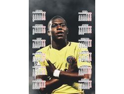 Календарь настенный Kylian Mbappe Lottin, Килиан Мбаппе Лоттен №4