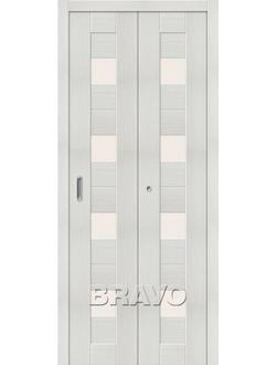 Межкомнатная складная дверь с экошпоном Порта-23 Bianco Veralinga
