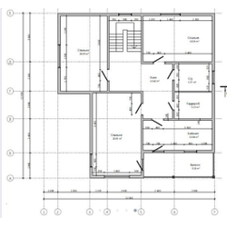 Двухэтажный каркасный дом с четырьмя спальнями 233м² (SK60)