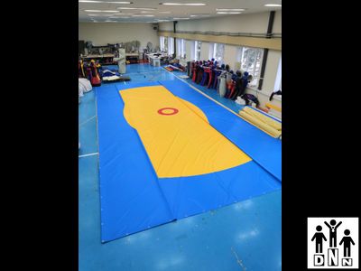 Покрышка борцовская 12х12м плотность 630гр*м2 одноцветная липучки DNN