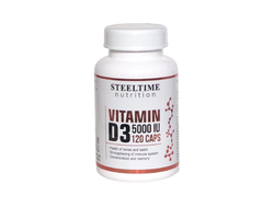 (SteelTime) Vitamin D3+K2 - (10.000 IU) - (120 капс)