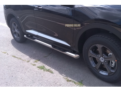 Пороги труба с проступью d76 для Haval F7 (2019-2022)