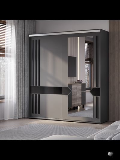 Крафт 9 шкаф-купе Графит