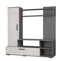 Гостиная Евро 2 (лдсп) (Графит/дуб крафт белый) , Ш1500хВ1520хГ440 мм