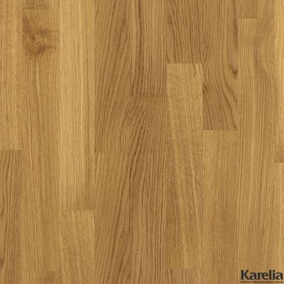 Паркетная доска Karelia Дуб Natur 3S 3-полосная матовый лак 2G без фаски толщина 14 мм 3.41 м2