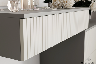 Селена КМ-001 Комод-консоль Шиншилла серая / Кварц грей софт
