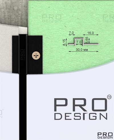 Декоративная рейка Pro Design 615 Черный анодированный