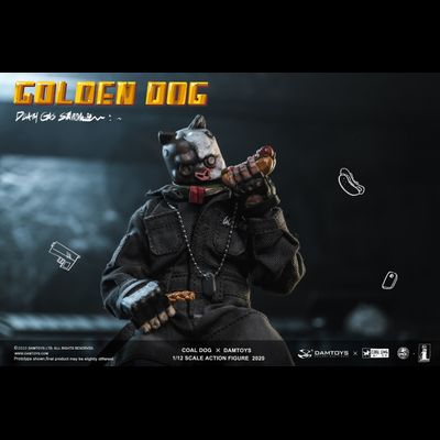 ПОМЯТА УПАКОВКА - Золотой Пёс - Коллекционная ФИГУРКА 1/12 scale GOLDEN DOG – Death Gas Station series (PES022) - Damtoys x Coal Dog