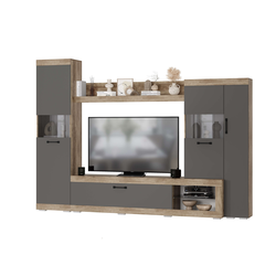 Гостиная Тесла ГС-01, дуб каньон/графит (2800*2000*350)