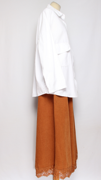 Рубашка Бохо вельветовая "КАРМАНЫ КЛАПАНЫ"  бежевая, белая до р.54