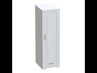 Шкаф однодверный платяной "Прованс" спальня 602х590х1970 Бодега белая / Патина премиум