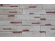 Декоративный облицовочный камень под сланец  Kamastone Рифей 4871, белый с красно-коричневыми фрагментами