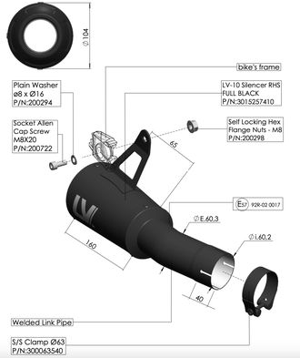 Глушитель LEOVINCE LV-10 Black 15257FB