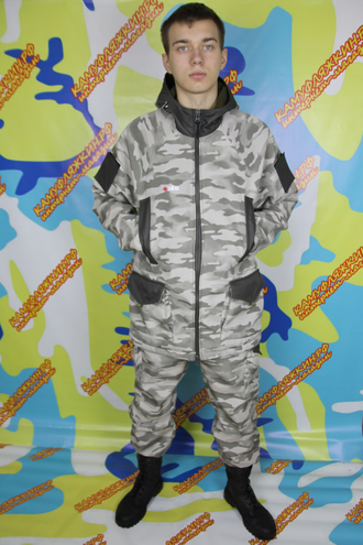 Тактический костюм "Тайган" в модели "Снайпер" демисезонный камуфляжный в стиле милитари расцветка белая флора