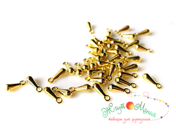 ПОДВЕСКА "КАПЕЛЬКА" ДЛЯ УДЛИНИТЕЛЬНЫХ ЦЕПОЧЕК  - 9мм - ЗОЛОТО