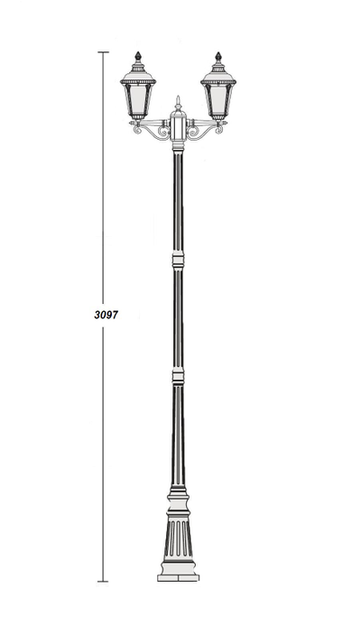 Светильник садово-парковый Munich2 -S Bl(197см)