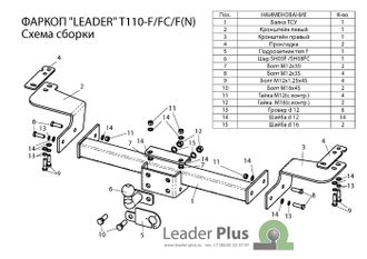 ТСУ Leader Plus для Lexus LX570/LX450d (2007-2022), T110-FC / T110-F