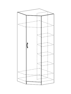 Шкаф угловой