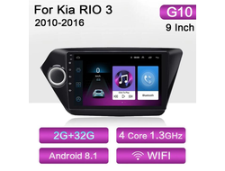 Магнитола на Android 8.1  для Киа Рио 3  - Kia Rio III 2011-2016 (2x32gb)
