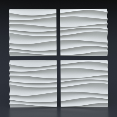 Гипсовая 3d панель "Волна двойная острая"